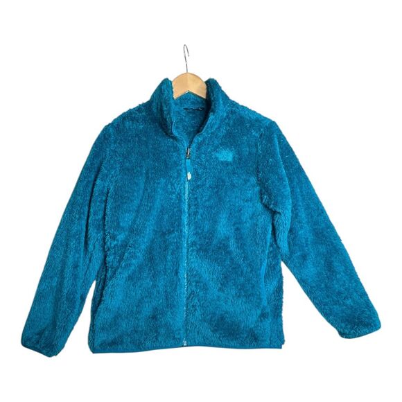 The North Face Fleece Osito Girls‎ Zip Jacket size L (14/16) Teal - Picture 1 of 10